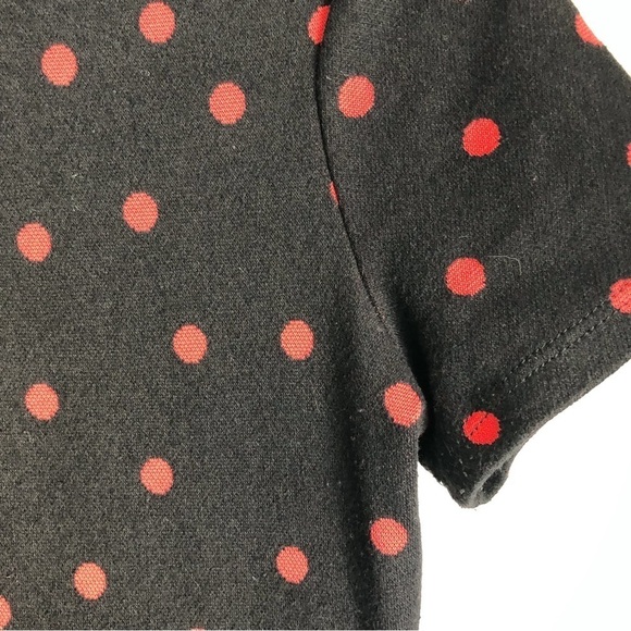 Polka Dot Midi Dress in Red and Black - Picture 4 of 10